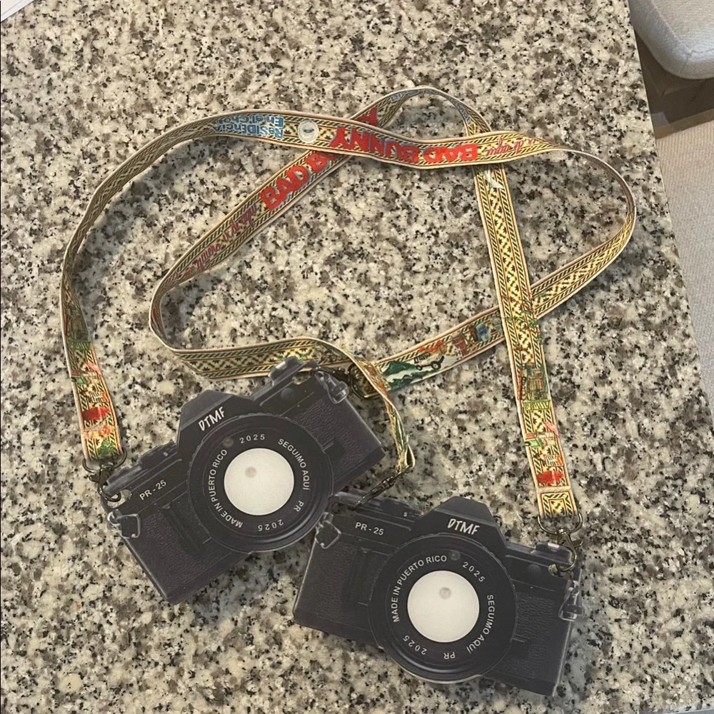 Black Camera with Strap